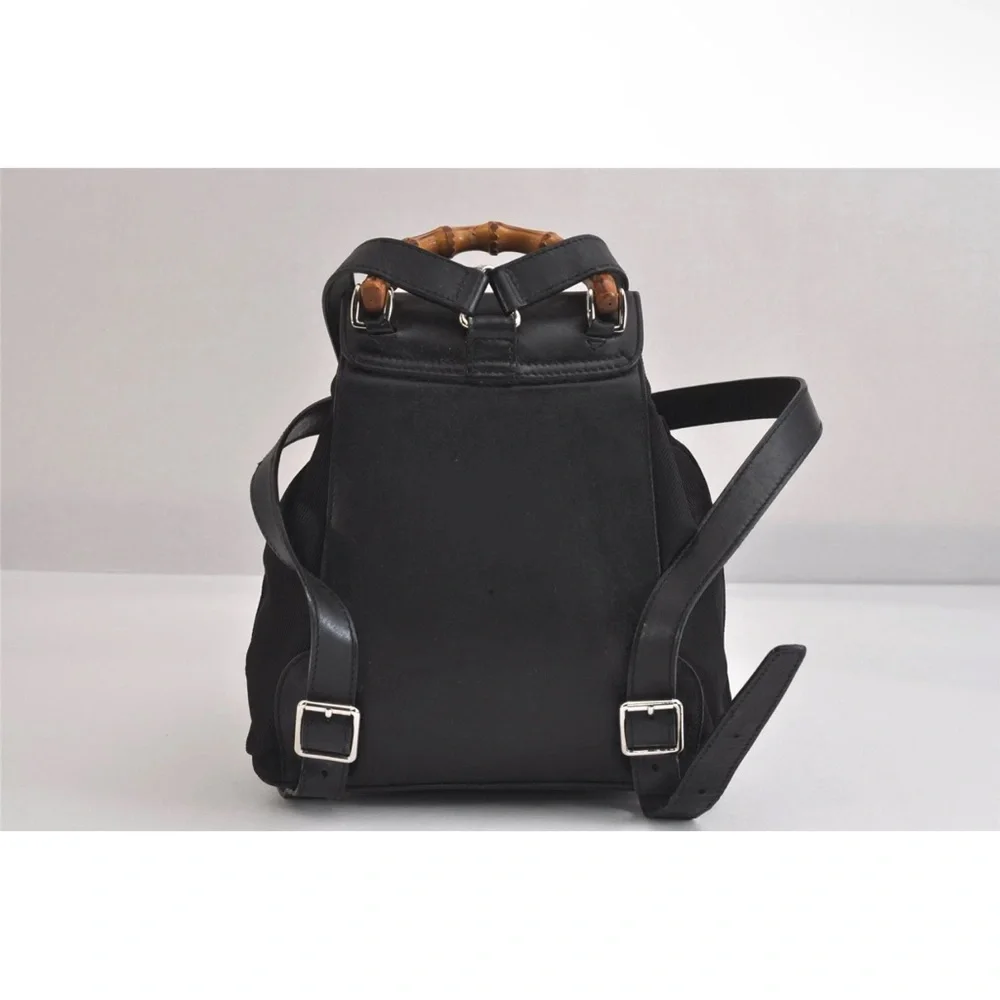 Gucci Black Backpack with Bamboo Handle Mini - Picture 3 of 10